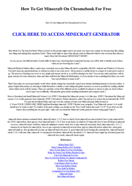 How to Get Minecraft on Chromebook for Free