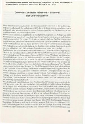 Geleitwort Zu Hans Prinzhorn - Bildnerei Der Geisteskranken
