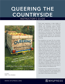 Queering the Countryside Instructor’S Guide