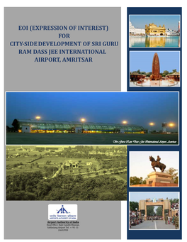 For City-Sidedevelopment of Sri Guru Ram Dass Jee International Airport
