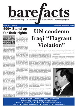 UN Condemn Iraqi “Flagrant Violation”