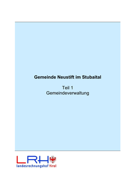 Gemeinde Neustift Im Stubaital Teil 1 Gemeindeverwaltung