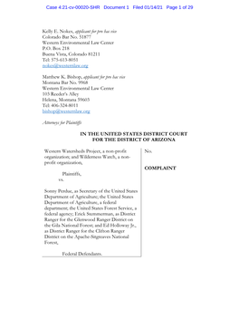 Case 4:21-Cv-00020-SHR Document 1 Filed 01/14/21 Page 1 of 29