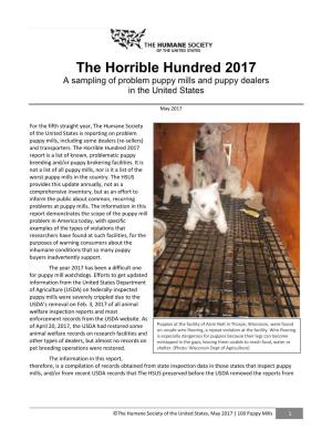 2017 Horrible Hundred Report