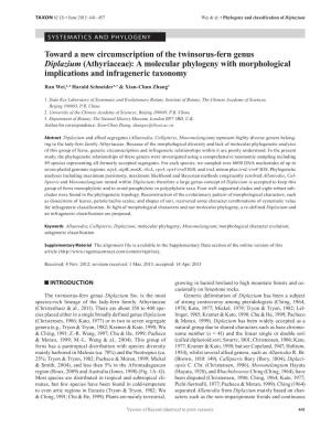 A Molecular Phylogeny with Morphological Implications and Infrageneric Taxonomy