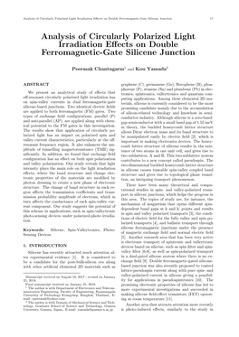 Analysis of Circularly Polarized Light Irradiation Effects on Double