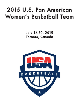 2015 U.S. Pan American Women's Basketball Team