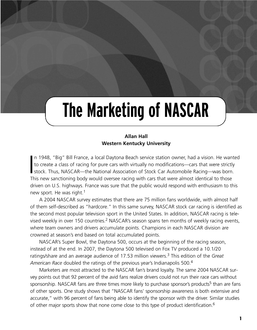 The Marketing of NASCAR