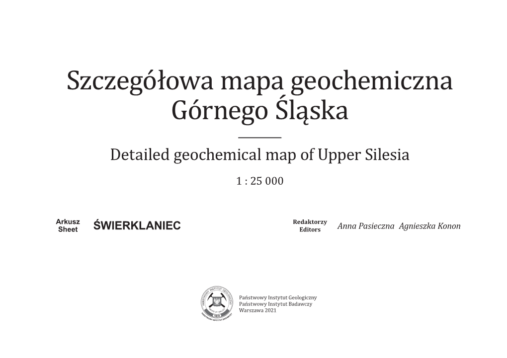 Szczegółowa Mapa Geochemiczna Górnego Śląska Docslib 3515