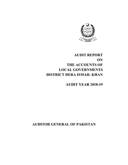 Audit Report on the Accounts of Local Governments District Dera Ismail Khan