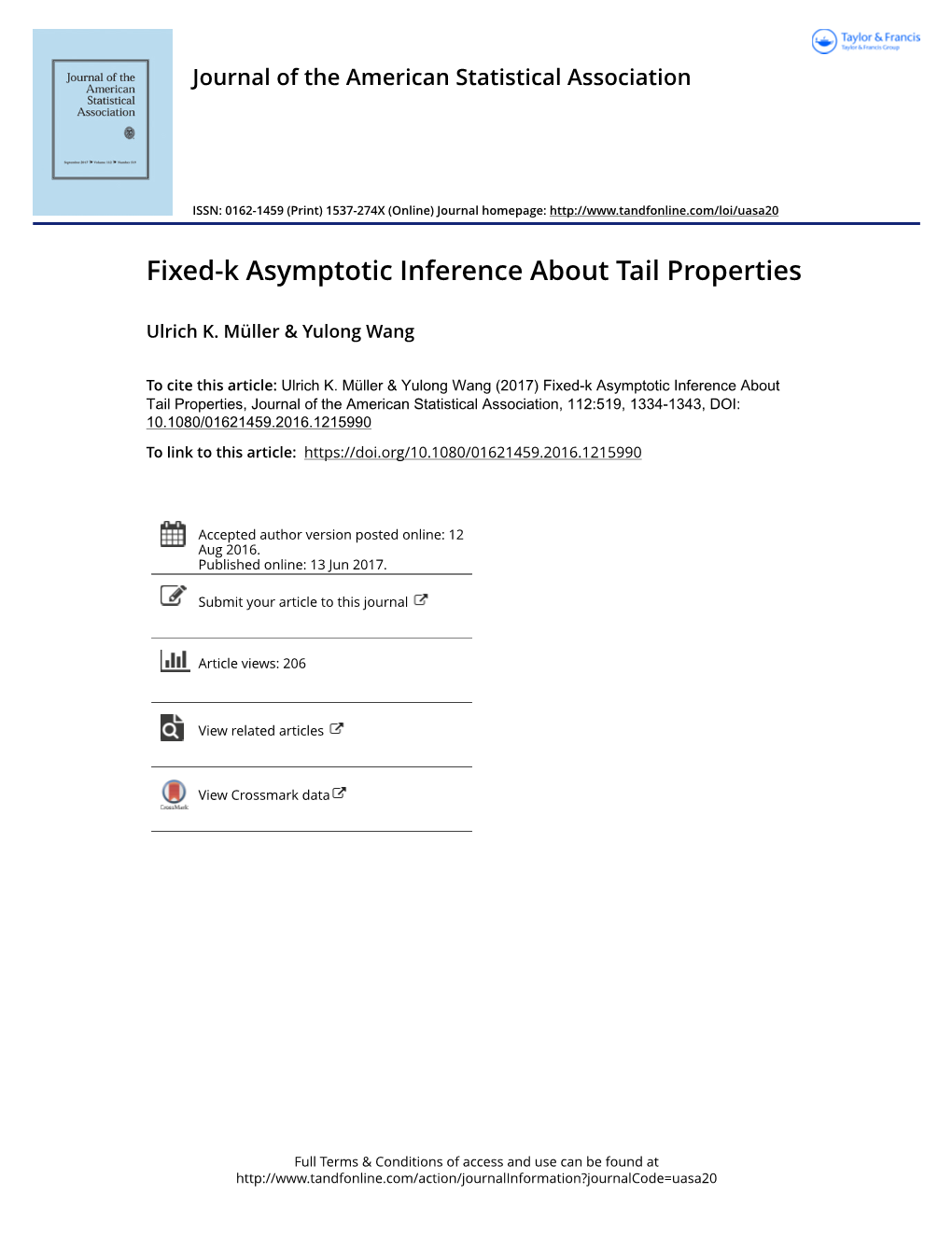 Fixed-K Asymptotic Inference About Tail Properties