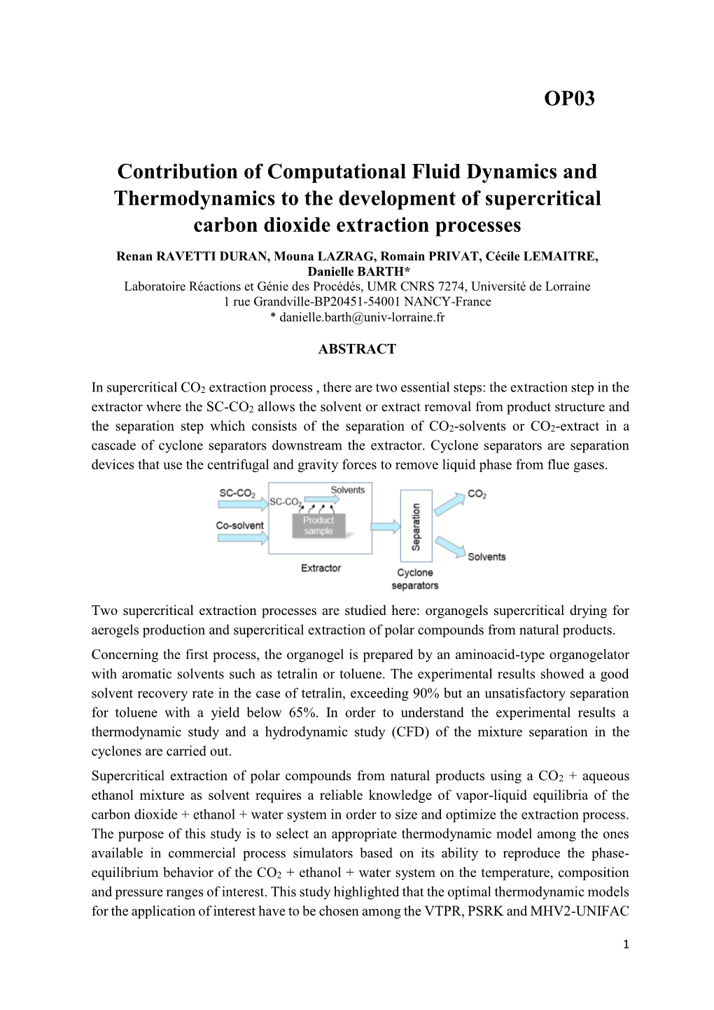 OP03 Contribution of Computational Fluid Dynamics And