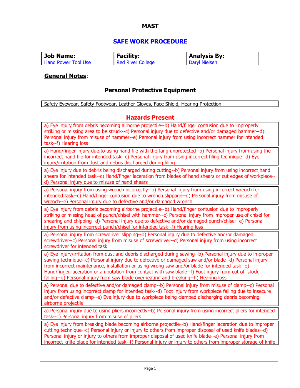 Safe Work Procedure s4