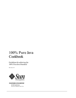 100% Pure Java Cookbook Use of Native Code