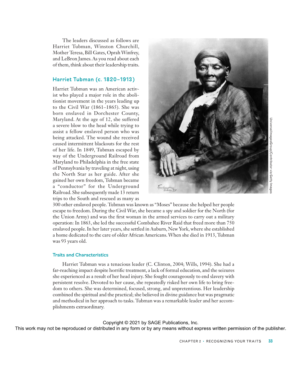 Harriet Tubman (C. 1820–1913)