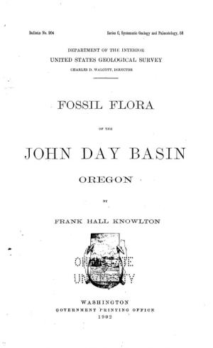 Fossil Flora of the John Day Basin, Oregon, and to Request Its Publication As a Bulletin of the Survey