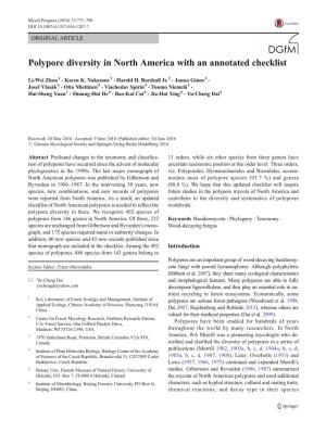 Polypore Diversity in North America with an Annotated Checklist