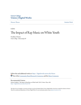 The Impact of Rap Music on White Youth