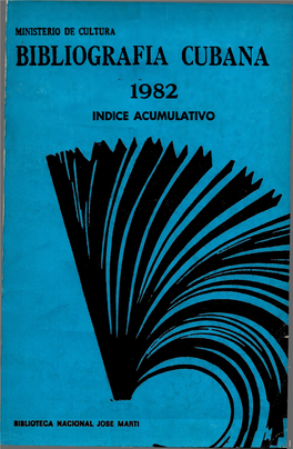 Bibliografia Cubana 1982 Indice Acumulativo
