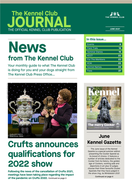 June 2021 the Official Kennel Club Publication