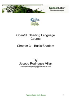 Chapter 3: GLSL Basic Shaders