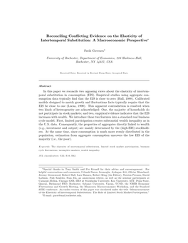 Reconciling Conflicting Evidence on the Elasticity Of