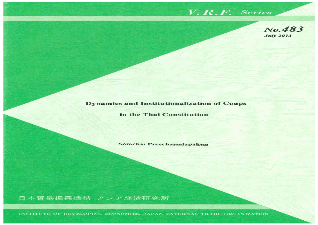 Dynamics and Institutionalization of Coup in Thai Constitution