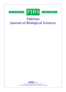 Presence of Spongospora Subterranea in Soils of Potato Production Area in Gilgit and Hunza Valleys of Pakisrtan