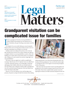 Grandparent Visitation Can Be Complicated Issue for Families