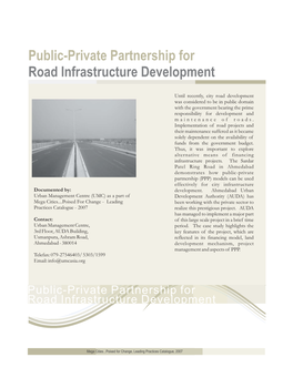 Public-Private Partnership for Road Infrastructure Development