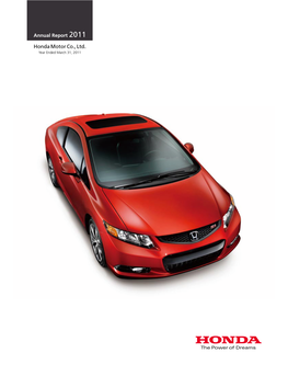 Honda Motor Co., Ltd. Year Ended March 31, 2011 Corporate Profile
