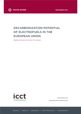 Decarbonization Potential of Electrofuels in the European Union