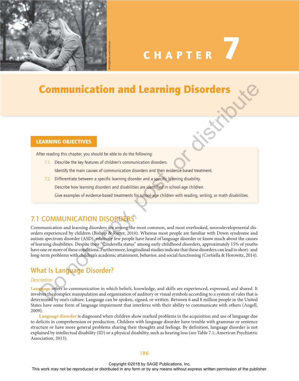 Chapter 7 Communication and Learning Disorders 187