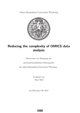 Reducing the Complexity of OMICS Data Analysis