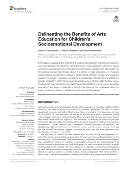 Delineating the Benefits of Arts Education for Children's