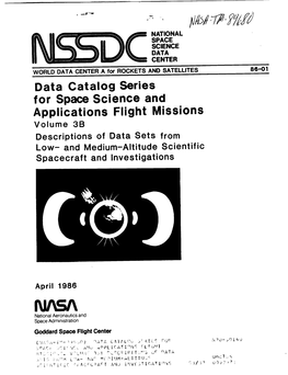 Data Catalog Series for Space Science and Applications Flight Missions