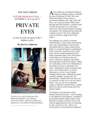 Private Eyes A