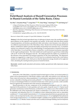 Field-Based Analysis of Runoff Generation Processes in Humid