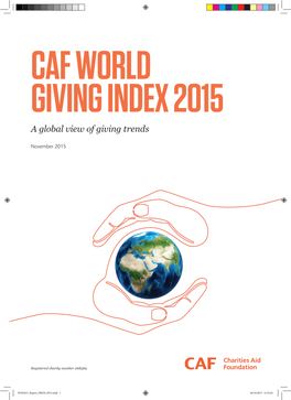 CAF WORLD GIVING INDEX 2015 a Global View of Giving Trends