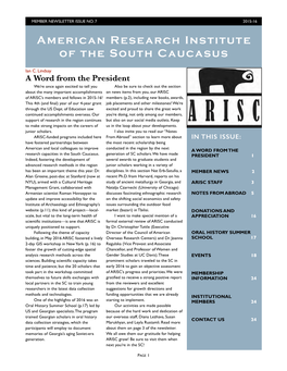 ARISC Newsletter No 7