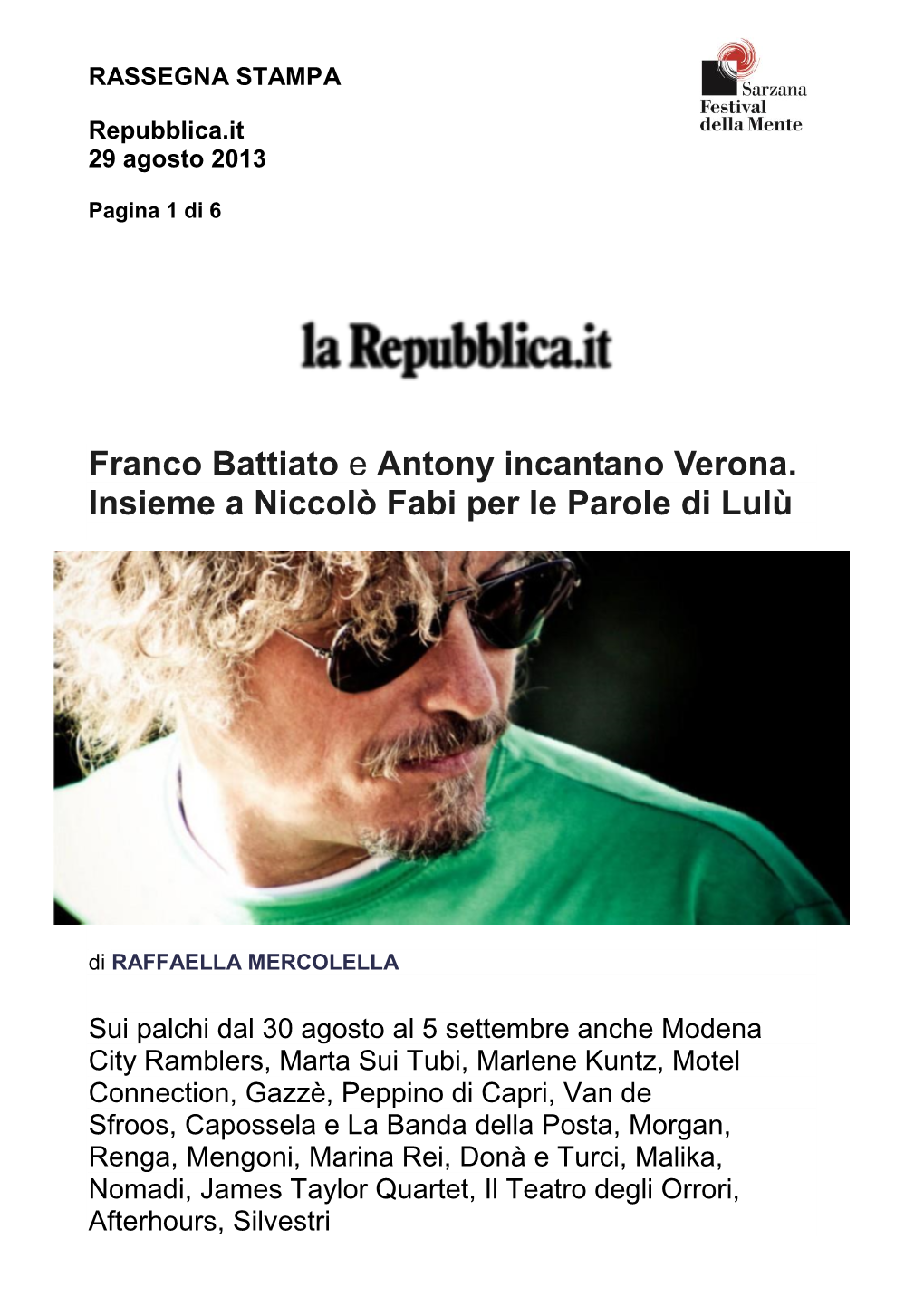 Rassegna Stampa