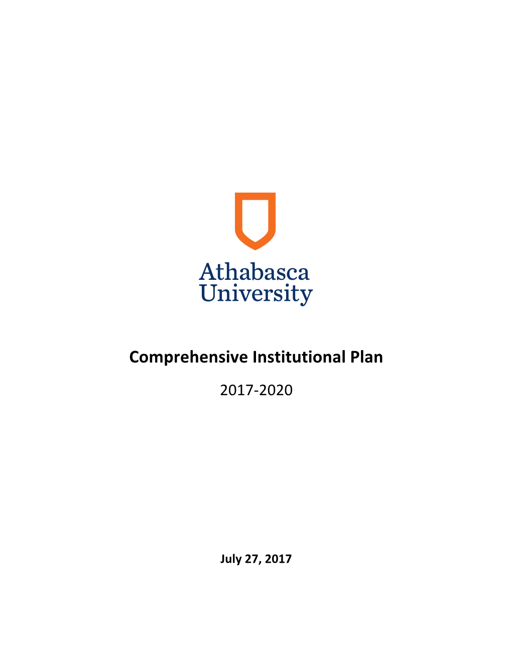 Comprehensive Institutional Plan – 2017-2020 Final
