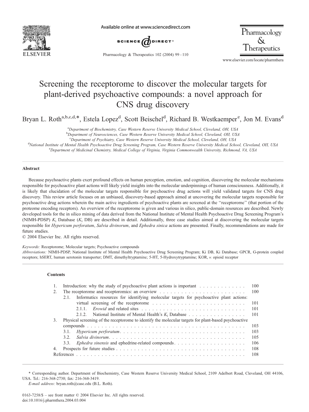 Roth 04 Pharmther Plant Derived Psychoactive Compounds.Pdf