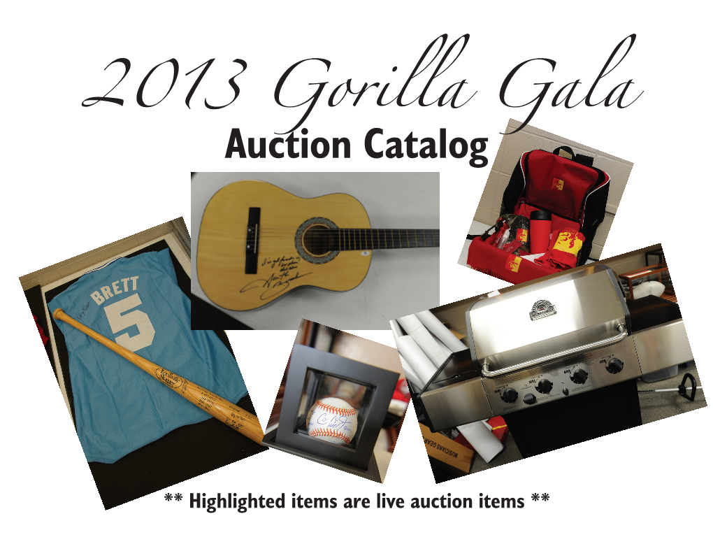 2013 Gorilla Gala Auction Catalog