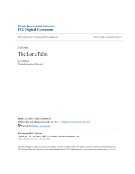 The Lone Palm" (2008)
