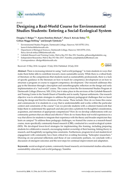 Designing a Real-World Course for Environmental Studies Students: Entering a Social-Ecological System