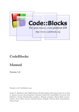 Codeblocks Manual
