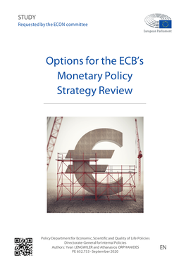 Options for the ECB's Monetary Policy Strategy Review