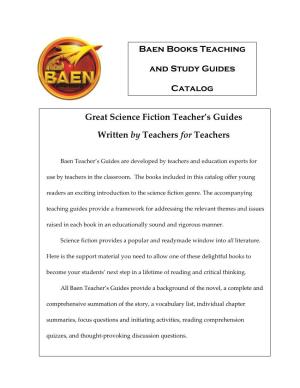 Baen Books Teaching and Study Guides Catalog Great Science