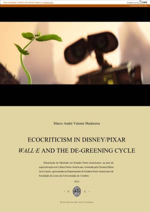 Ecocriticism in Disney/Pixar Wall∙E and the De- Greening Cycle